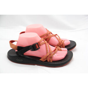 Chaco ZX/2 Sandals Womens Size 10 Orange Toe Loop Two Strap Hiking Water Vibram